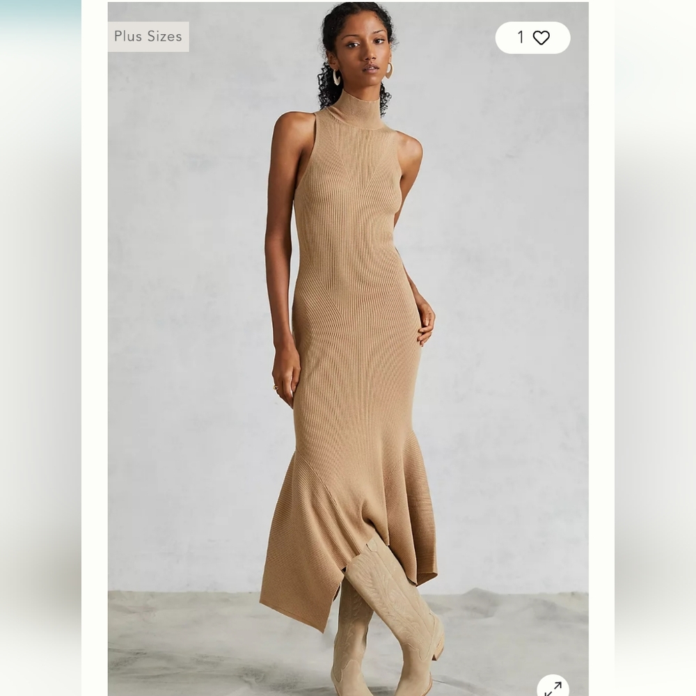 Anthropologie Mock neck knit dress
